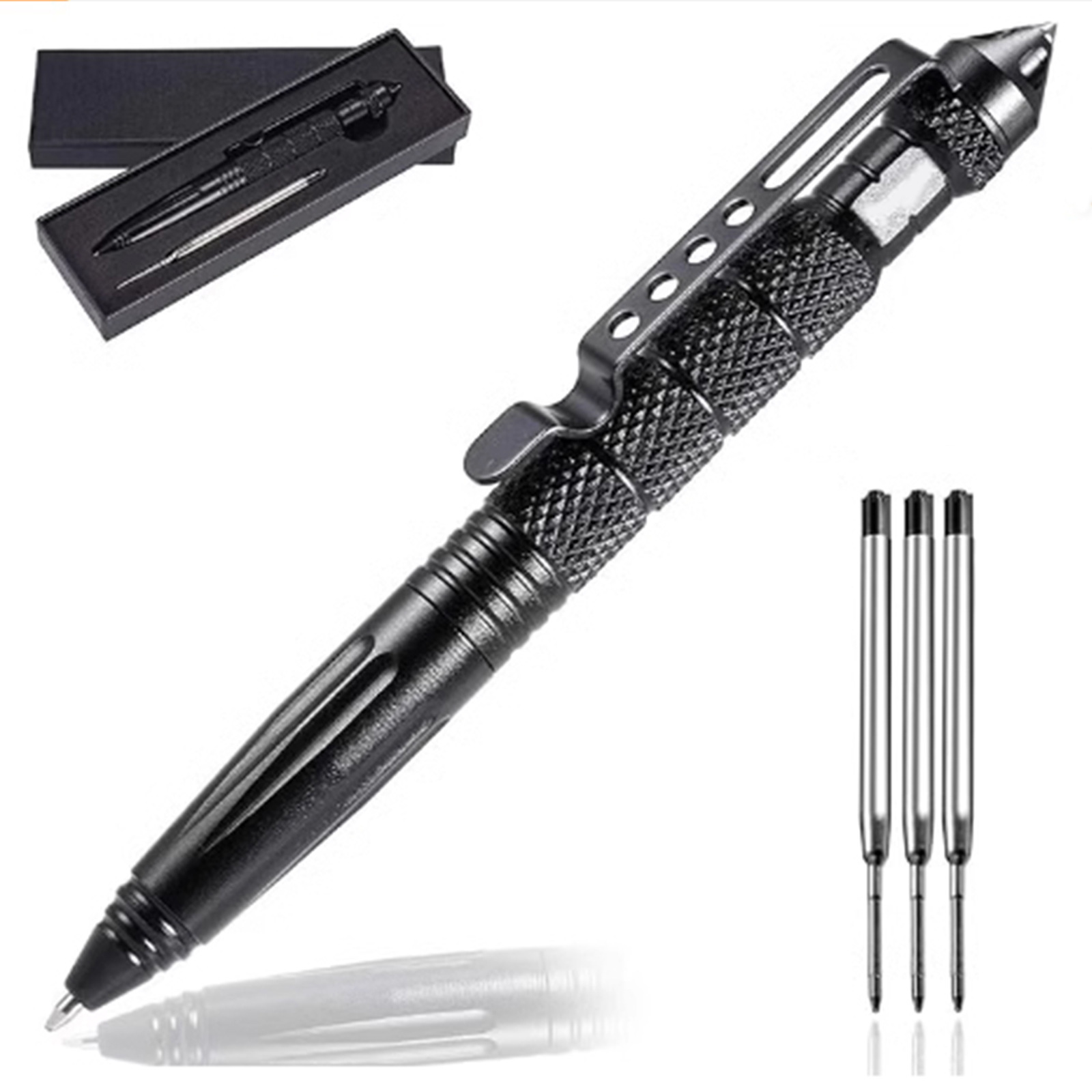 Autodefensa al aire libre B2 Cabeza de Acero de tungsteno pluma de defensa táctica EDC multi-función especial guerra pluma al aire libre ventana rota supervivencia firma pluma