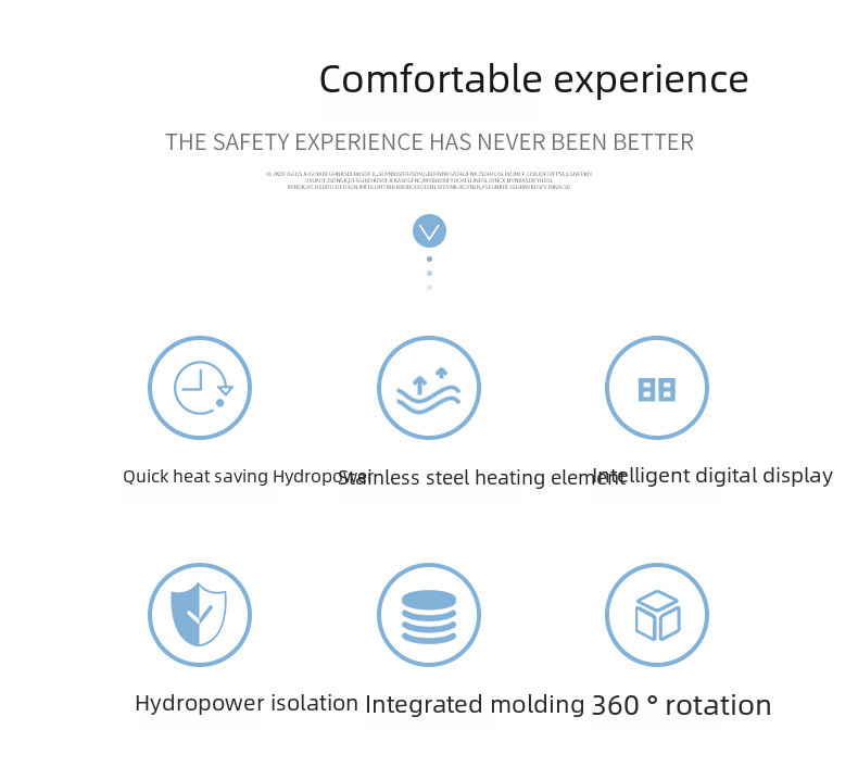 Household kitchen faucet large screen digital display fast heating faucet kitchen instant stainless steel faucet