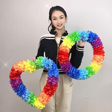 跳舞手拿花环拉拉队手摇花儿童爱心道具幼儿园舞蹈道具运动会花环