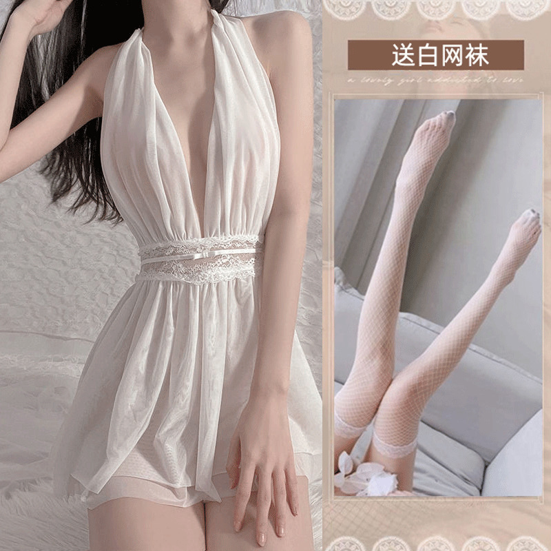 흰색 [T바지 포함] + 흰색 망사스타킹