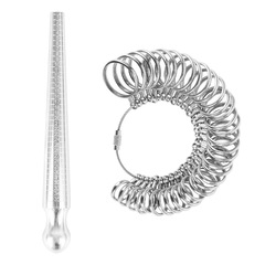 BR Brazil Ring Size Measurement Tool 1-35 Brazil Ring Size Band Solid Ring Rod for Measurement