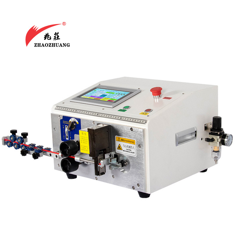 厂家全自动电脑剥线折弯机6平方剥皮裁线折弯一体机电缆线弯线机