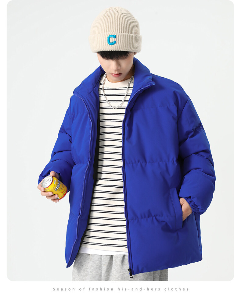 Steppjacke mit Stehkragen für Damen und Herren, dicke Daunenjacke für Paare, Steppjacke für Herren_voghion.com