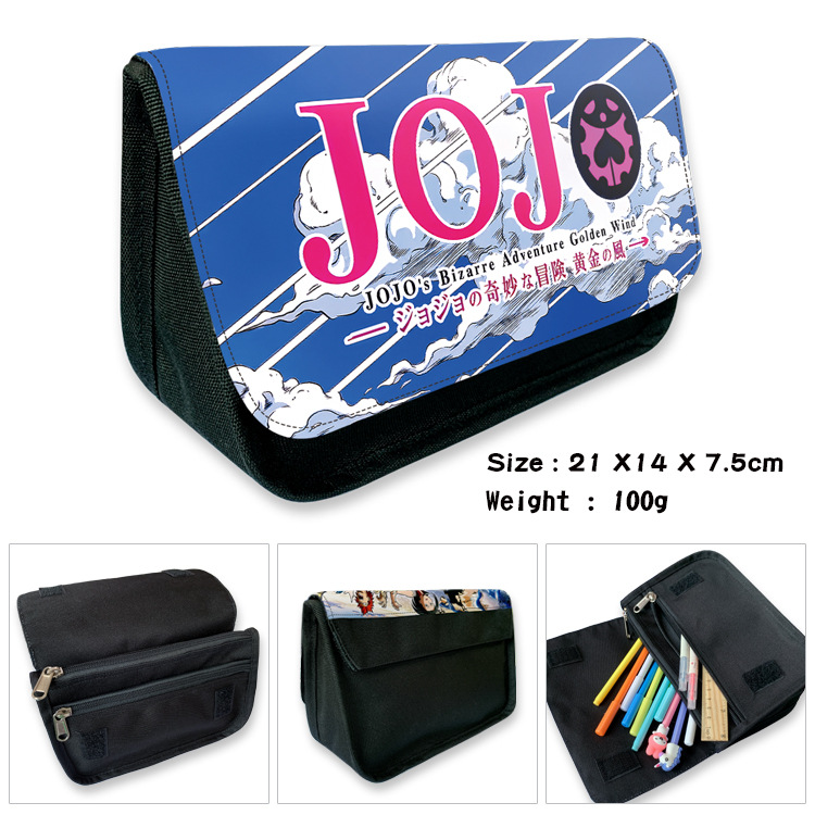 Jojo's wonderful adventure canvas silk screenbag pen bag canvas pen…