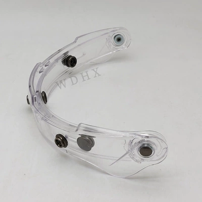 Factory motorcycle helmet retro half helmet with bubble visor, three-buckle safety windproof lens with bracket set (Dəbilqə (Kaska) aksesuarları) - bracket-transparent