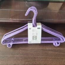 晾晒用40厘米长度干湿可用钢丝浸塑衣架防滑裤装外套衣柜干湿两用