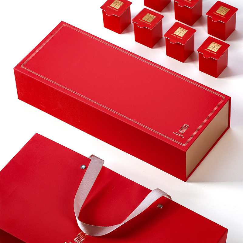 茶礼空盒12小罐红茶绿茶金骏眉高档茶叶包装盒小泡罐装扣压小方罐