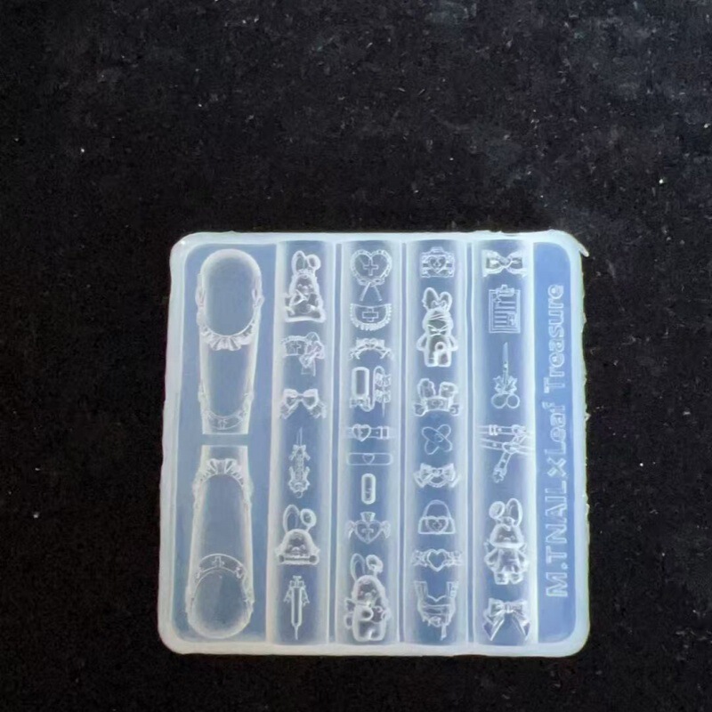 高透美甲模具护士兔兔暴力兔美甲装饰硅胶模具穿戴甲装饰美甲模具|undefined