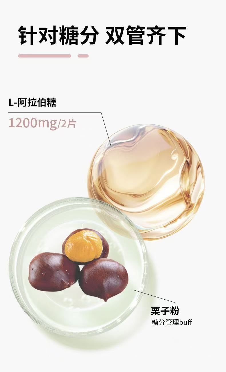 White Kidney Bean Fruit Vegetable Pre-Meal Tablets 32g Box Sugar-Free Compressed Candy key features