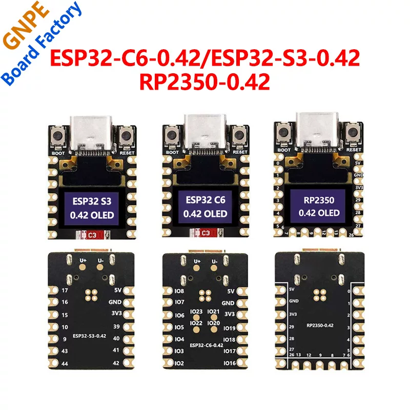 ESP32-C6/ESP32-S3/RP2350 ESP32 0.42-inch OLED display Mini development board