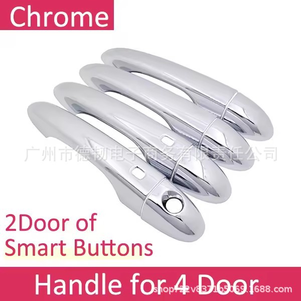Suitable for 14-19 Jeep Cherokee KL Chrome Handle Cover Free Light Door Handle Decorative Sticker
