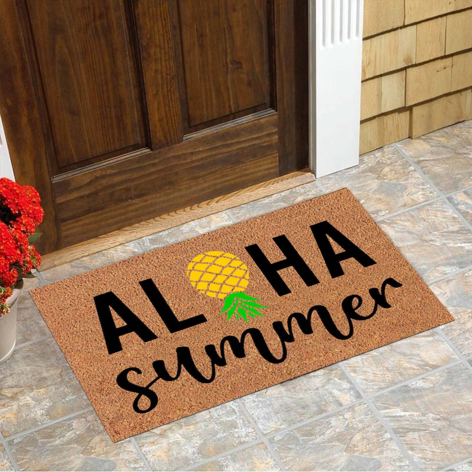 Großer Teppich mit Ananas-Element, rutschfeste Fußmatte für den Eingangsbereich, wasserabsorbierende Matte für Badezimmer und Küche_voghion.com