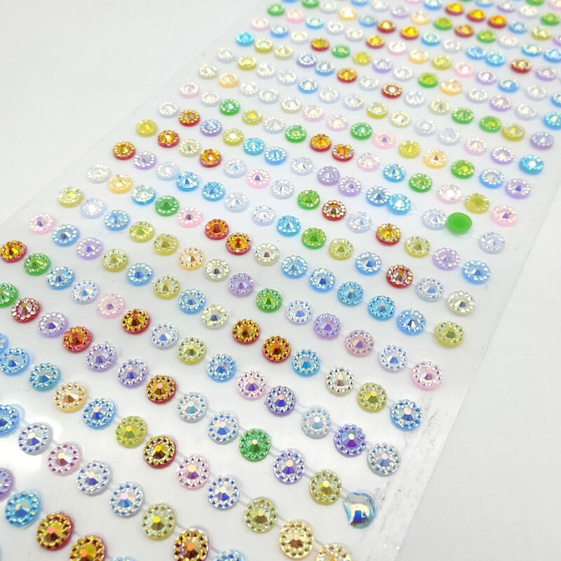 Spot 5mm resin Diamond AB color sunflower acrylic diamond sticker gem sticker Crystal sticker children's gift