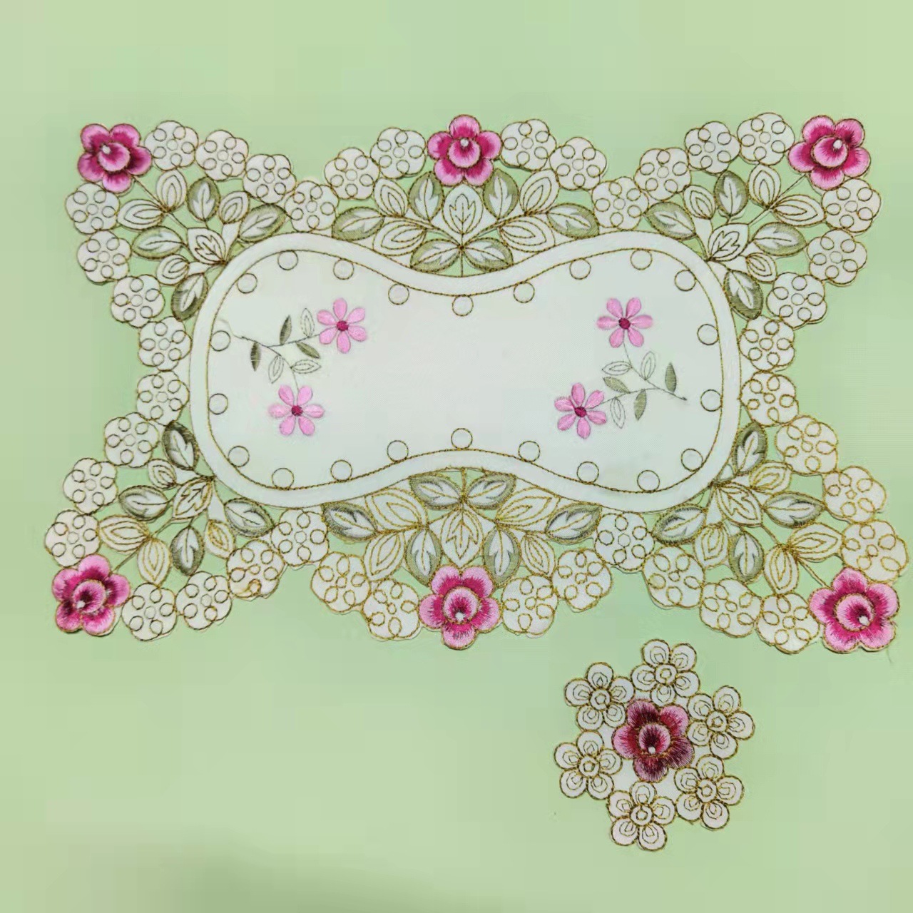 녹색 꽃 1526 플레이스매트