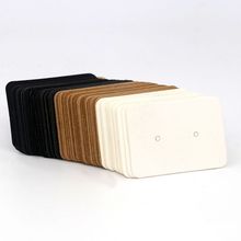 厂家现货批发3.5x2.5cm两孔耳钉耳圈卡纸耳环饰品卡片黑色白色