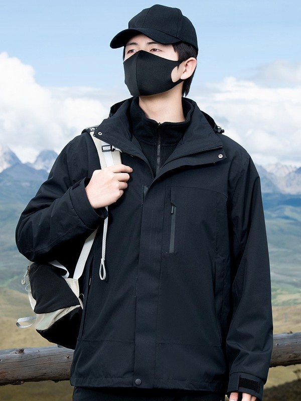 户外国标冲锋衣男三合一全热封防风防水登山服女保暖两件套冲锋衣|undefined