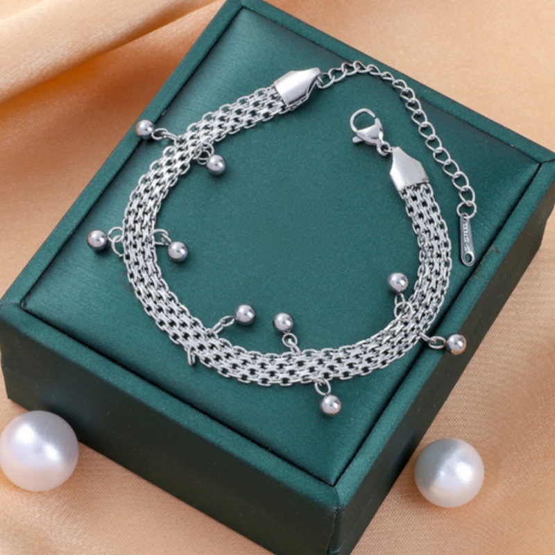 Corea del Sur Dongdaemun moda pulsera de acero de titanio nicho mujer diseño de acero inoxidable sensación de alta calidad joyas de pulsera transfronteriza universal