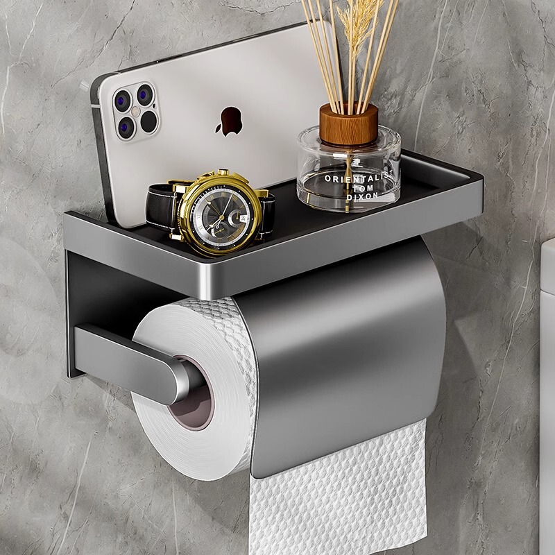 Toilet Tissue Box Wall-mounted Toilet Tissue Holder Bathroom Punch-free Waterproof Toilet Paper Box Toilet Roll Paper Holder