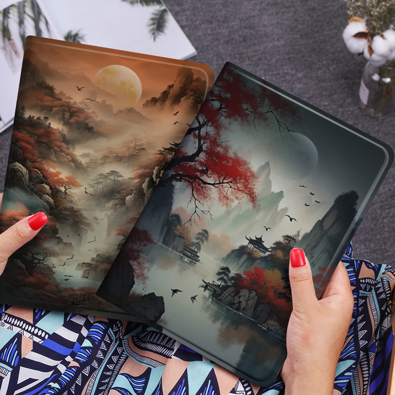 Oil painting style applicable ipadAir2 protective shell 9.7-inch silicone 9 Pen slot air4/5 all-inclusive Apple ipad Oil painting style applicable ipadAir2 protective shell 9.7-inch silicone 9 Pen slot air4/5 all-inclusive Apple ipad