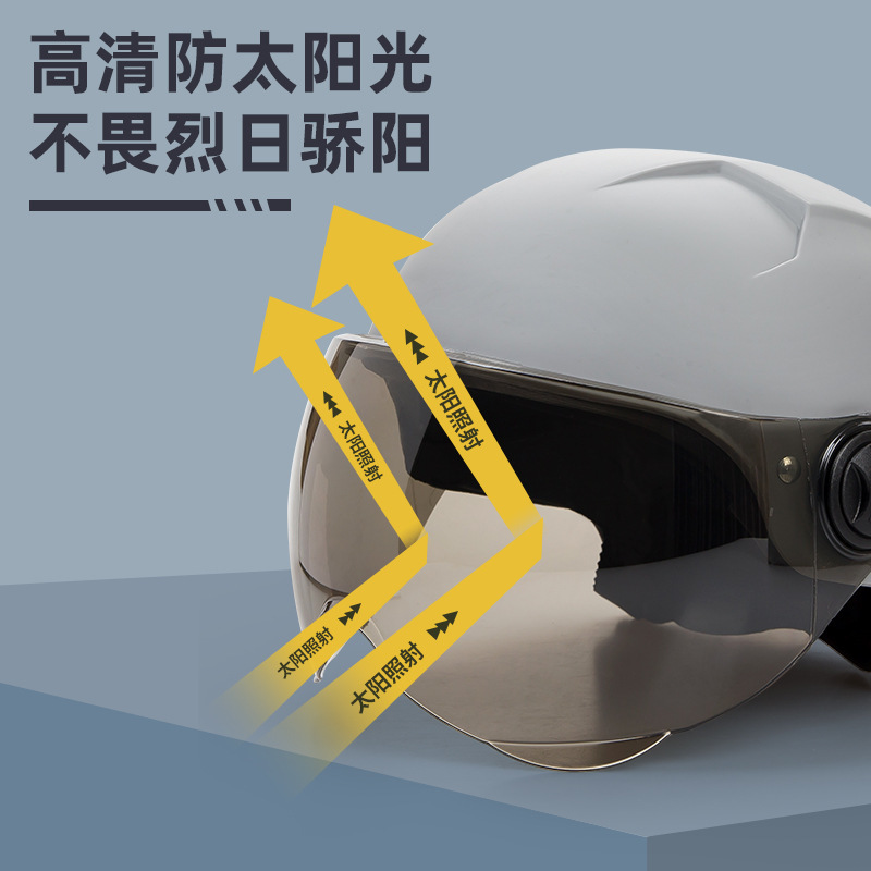 電気自動車ヘルメット夏の男性と女性の拡大番号四季ユニバーサル安全ヘルメット大きな頭囲通気性オートバイ|undefined