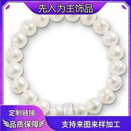 LAZADA跨境大淡水珍珠手串链可调节简约时尚弹力清新甜美女士饰品