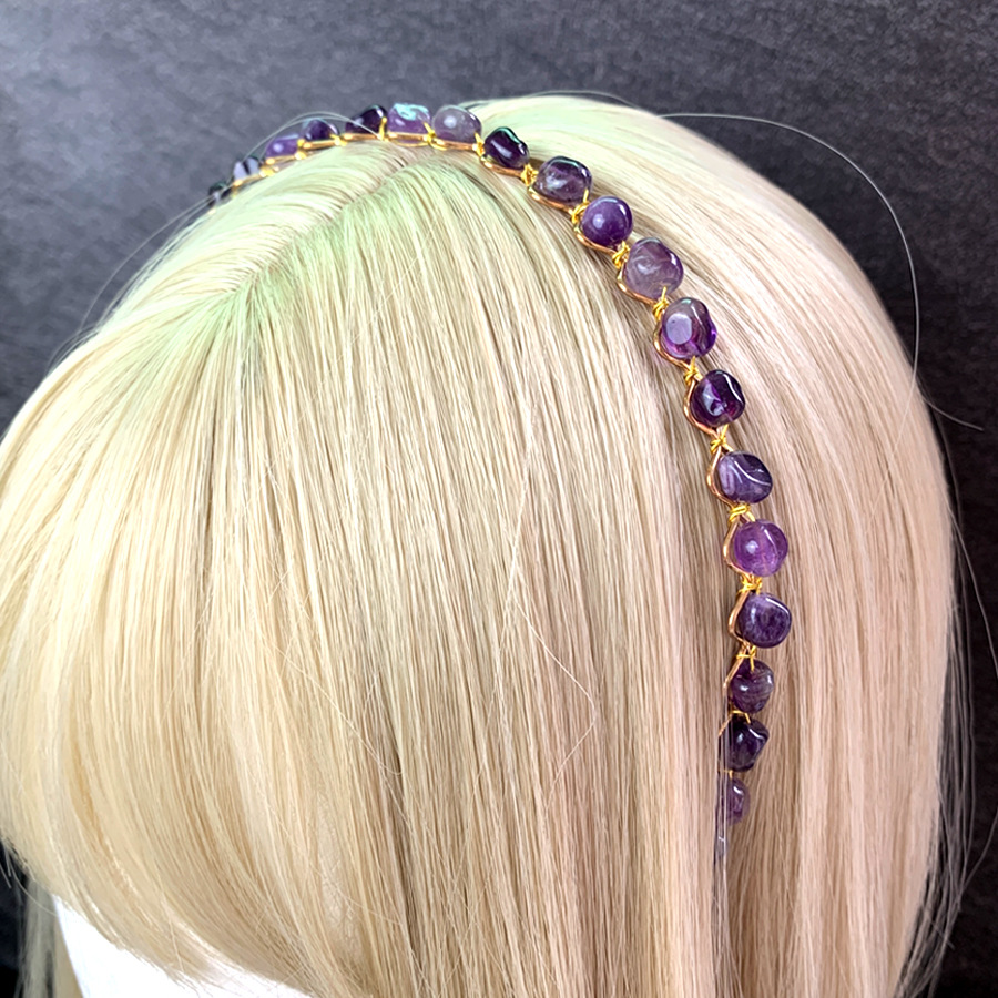 Lady Streetwear Geometric Crystal Hair Band display picture 5