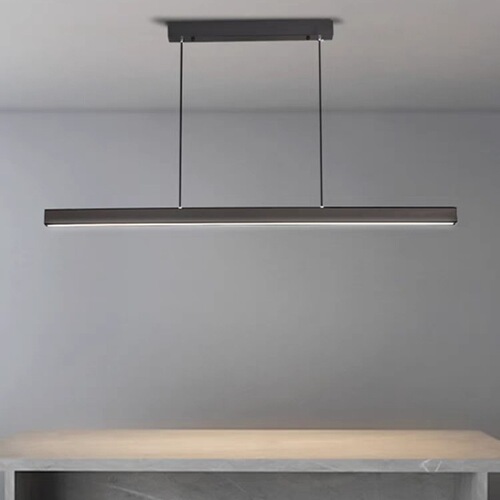 Modern minimalist restaurant chandeliers, minimalist one-piece long office dining table dining bar luxury lighting
