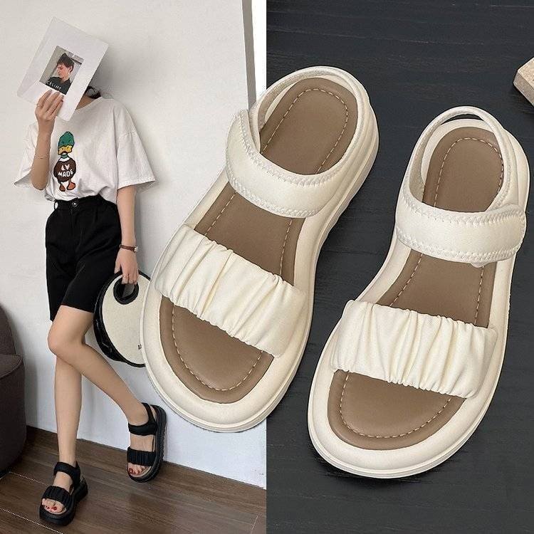 Sandalias de hadas francesas de estilo de verano para mujeres con falda 2026 nuevos zapatos romanos planos versátiles