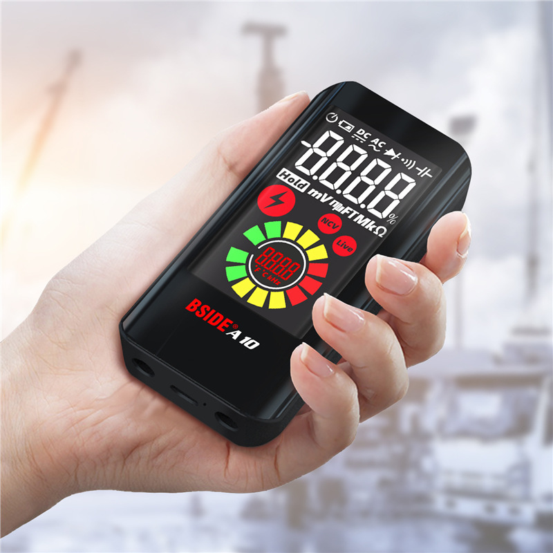 BSIDE智能迷你万用表A10手持高精度数字多用表二极管电容温度功能