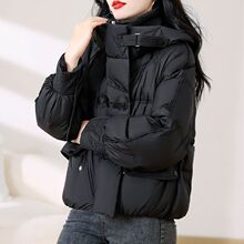 短款羽绒服女新款冬季小个子显瘦加厚面包服立领白鸭绒外套潮