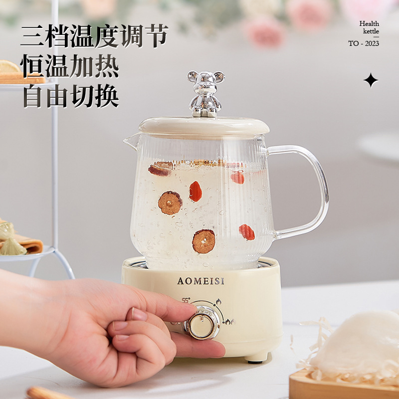 Office health pot small tea brewing set home mini teapot multi-functional boiling pot electric heating plate