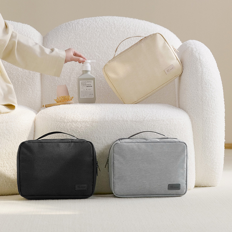 Bolsa de lavado con gancho transfronterizo bolsa de almacenamiento de gran capacidad bolsa de lavado portátil multifuncional almacenamiento de viaje impermeable portátil