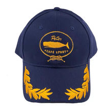 外贸原单刺绣麦穗橄榄叶棒球帽 宝蓝高尔夫球运动弯檐鸭舌帽