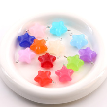 透色果冻五角星亚克力吊坠 diy手工自制手机链串珠饰品材料小配件