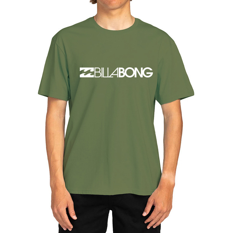 [Cross-Border European Code] 2025 Spring and Summer Billabong Printed Short-Sleeved T-Shirts for Men and Women, Loose Short-Sleeved T-Shirts