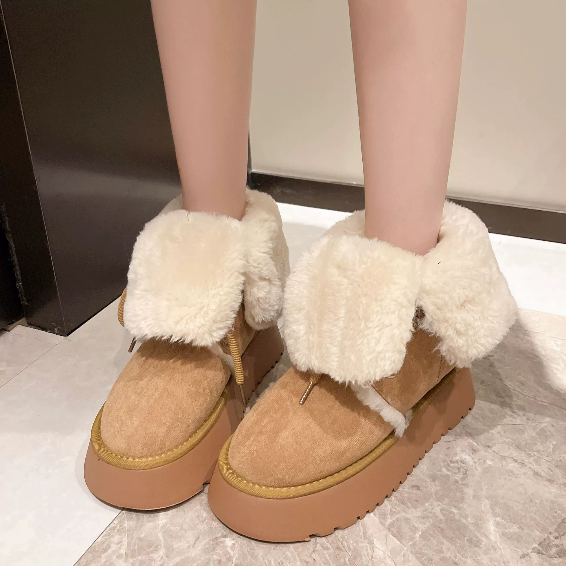 Winter warm boots, mid-length