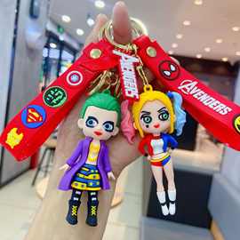 超级英雄系列丑女奎因钥匙链情侣公仔汽车钥匙挂件包包挂饰钥匙扣