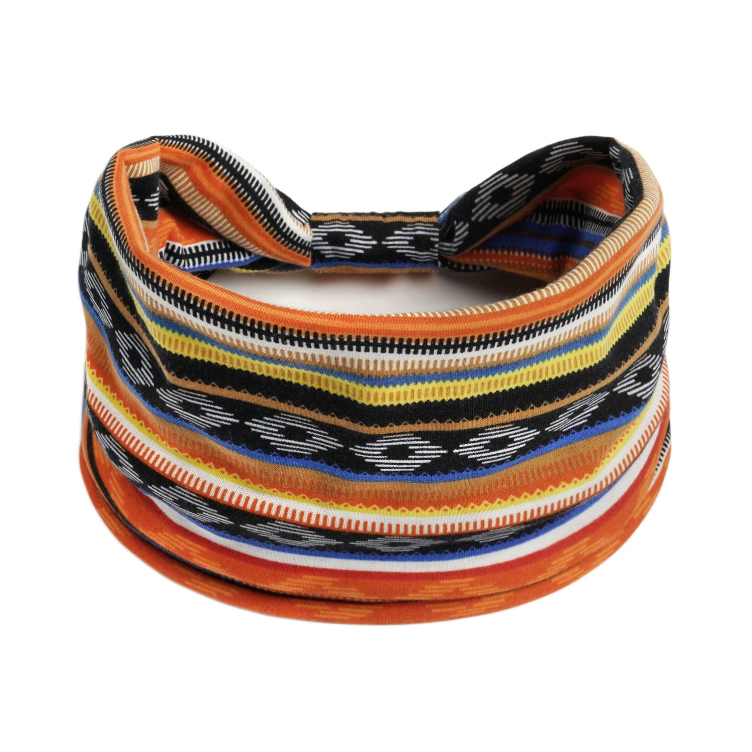 Europa y América nueva impresión elástica deportiva correa de cabello damas banda ancha correa de cabello turbante retrógrado joyas para el cabello de yoga