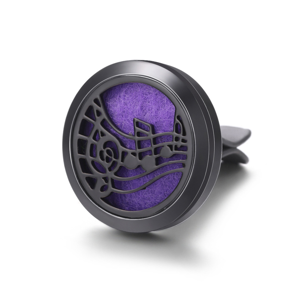 pistola de acero inoxidable negro hueco coche ventilación abrazadera de automóvil perfume árbol de vida automóvil perfume caja de difusión de perfume