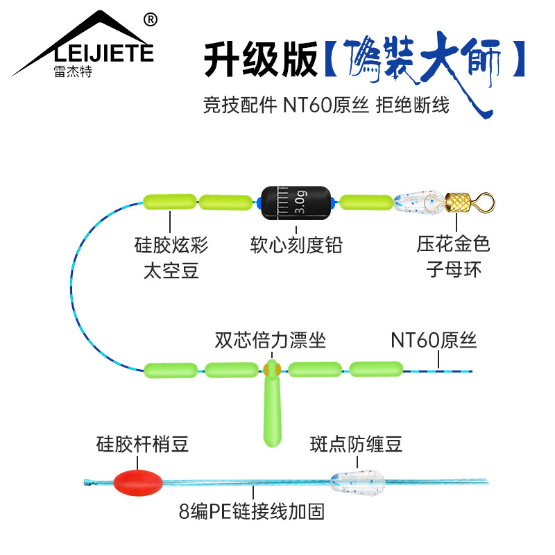 竞技台钓线组套装黑坑绑好PE加固成品主线组全套配件厂家直销批发 竞技台钓线组套装黑坑绑好PE加固成品主线组全套配件厂家直销批发