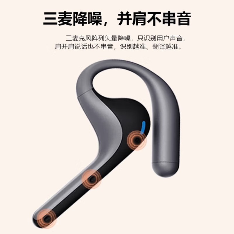 时空壶W4pro同声实时电话翻译器转写会议视频演讲外语开放Al耳机|undefined