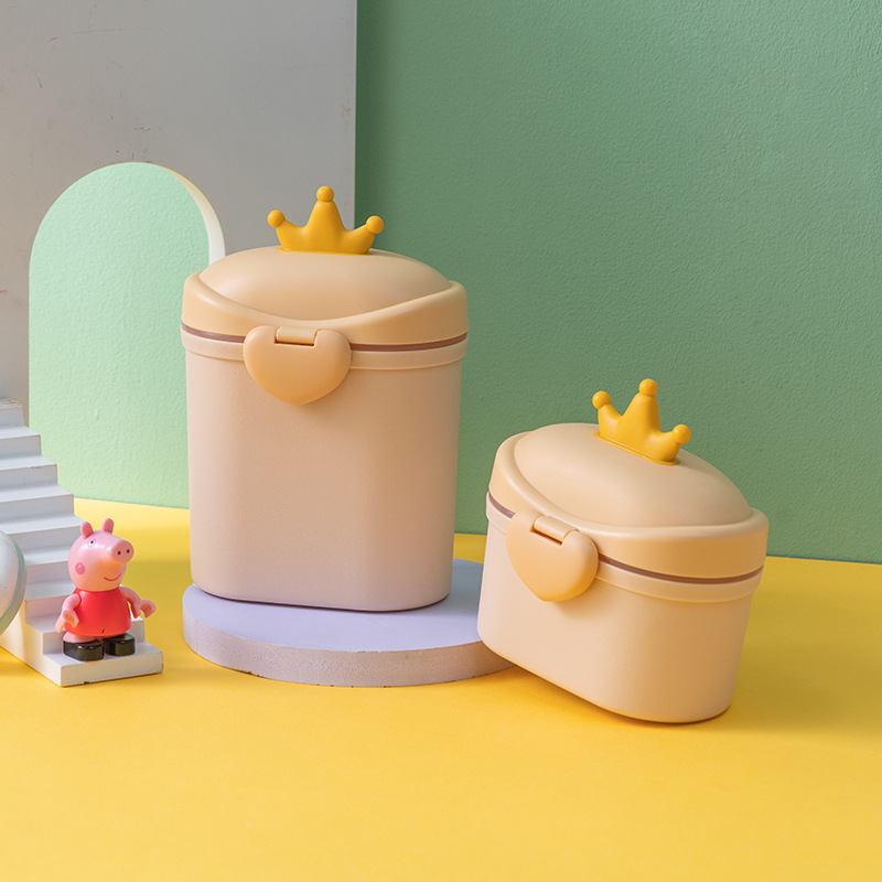 皇冠婴儿奶粉盒米粉储存罐奶粉罐防潮密封罐便携外出奶粉盒分装盒|ru