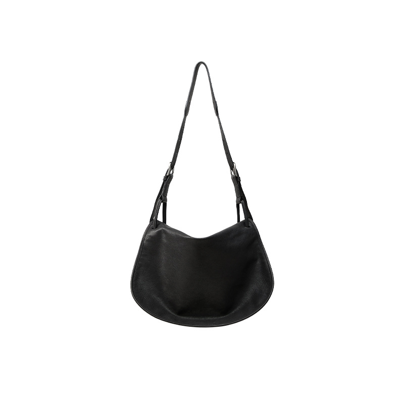 New Commuter Bag Vegetable Tanned Leather Messenger Saddle Bag For Women Retro Niche Crossbody Shoulder Large Capacity Tote - Thumbnail 7