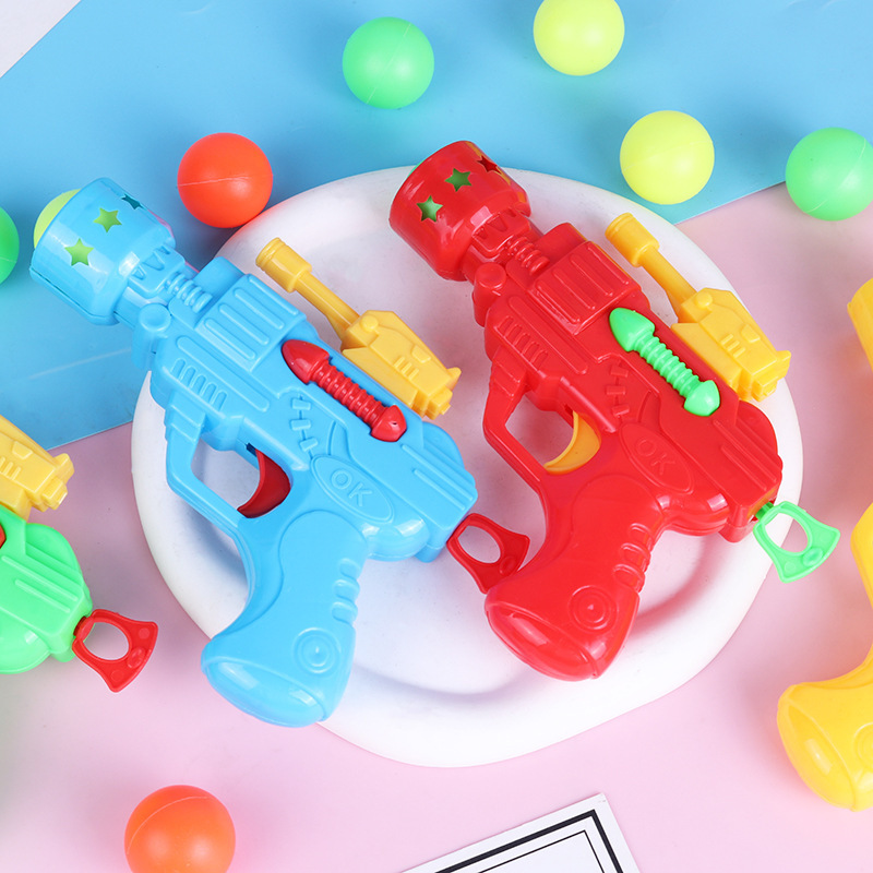 Pistola de Juguete de Plástico con Pelotas de Ping Pong Elásticas para Niños