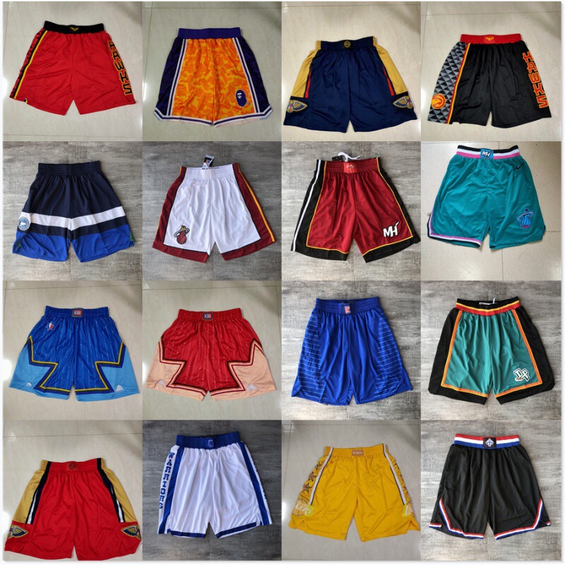 All-Star Pelicans Magic Trail Blazers Bucks Shorts Basketball Bulls Heat Doge Lakers Hawks