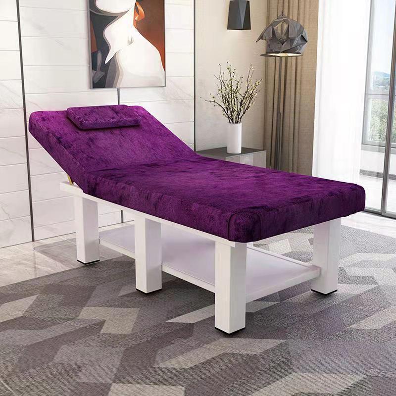 Fábrica directa cama de belleza salón de belleza masaje fisioterapia hogar plegable bordado terapia de fuego con agujeros moxibustión image 13