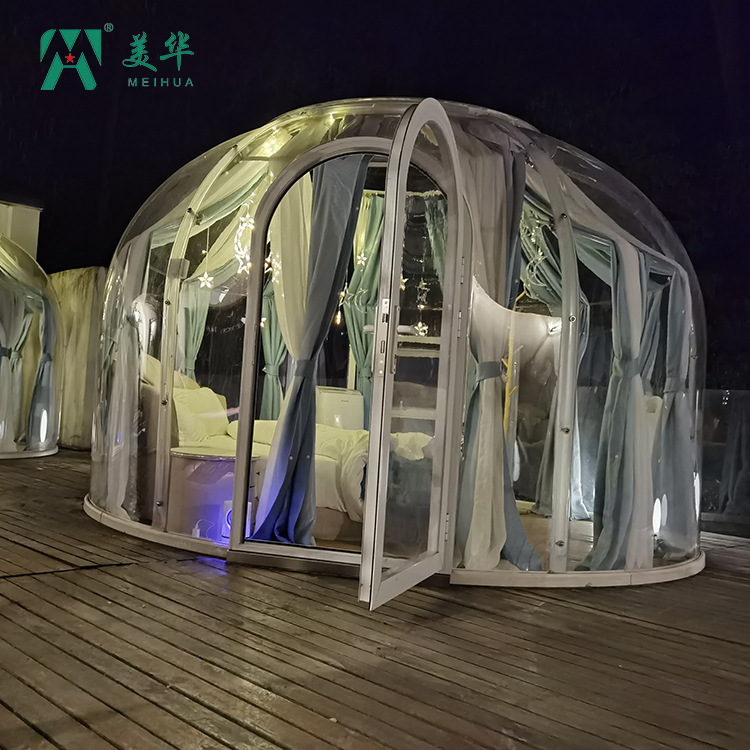 [Ventas directas de fábrica] Internet celebridad burbuja casa PC cielo estrellado B & B camping habitación transparente reloj al aire libre en cielo estrellado Casa