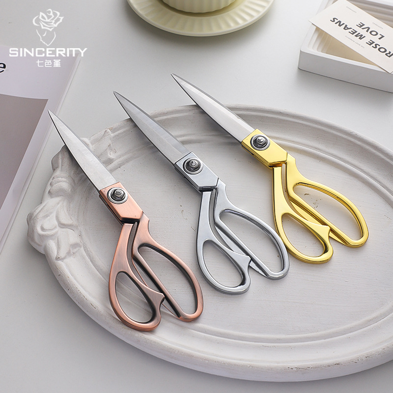 Nuevas tijeras de flores de siete colores tijeras de cinta tijeras de oro tijeras de papel tijeras de flores tiendas de flores herramientas de jardinería de poda