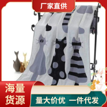 WM9A棉加大成人柔软吸水三层纱布浴巾