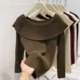 长袖荷叶边秋冬显瘦毛衣